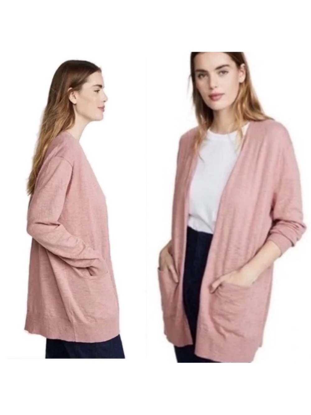 Madewell Oversized Pink Cardigan Sweater Size XXS